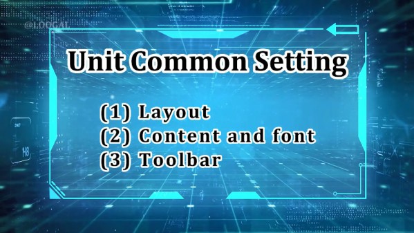 EAN Manual - Unit Common Setting
